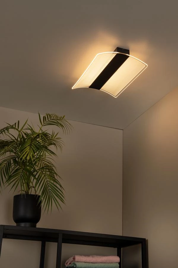 Lucide ALINE - Wandleuchte Badezimmer - LED - 1x12W 3000K - IP44 - Transparent - Atmosphäre 1